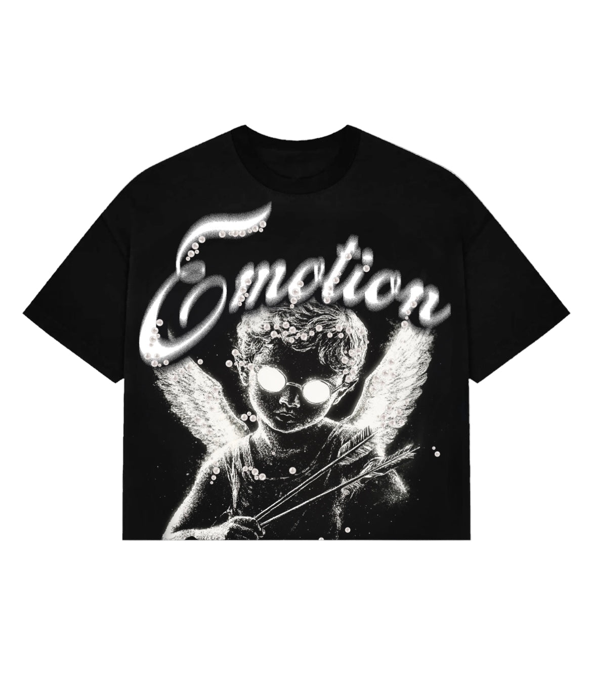 MIXED EMOTION PEARL CROPPED TEE