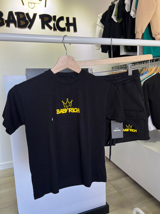 BABY RICH BLACK AND YELLOW SET